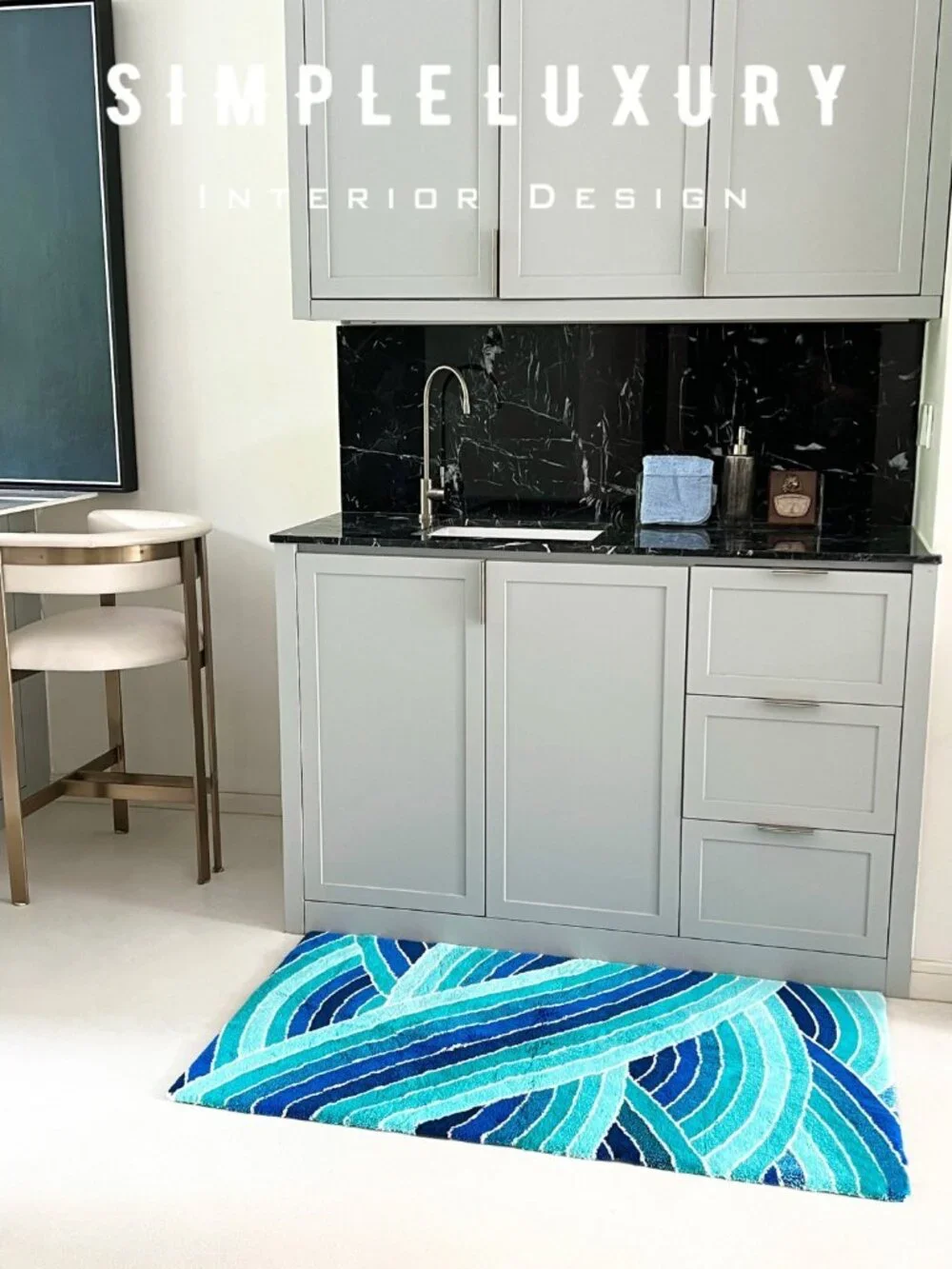 Discontinued Brand New ABYSS & HABIDECOR Ocean Wave Bath Rug 27